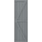 Ekena Millwork Americraft 5-Board Wood 2 Equal Panel Frmd Board-n-Batten Shutters w/Dbl Z-Bar, ARW102BF518X77CHH, PR ARW102BF518X77CHH - alternate 4